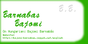 barnabas bajomi business card